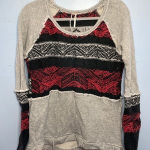 Distressed free people sweater